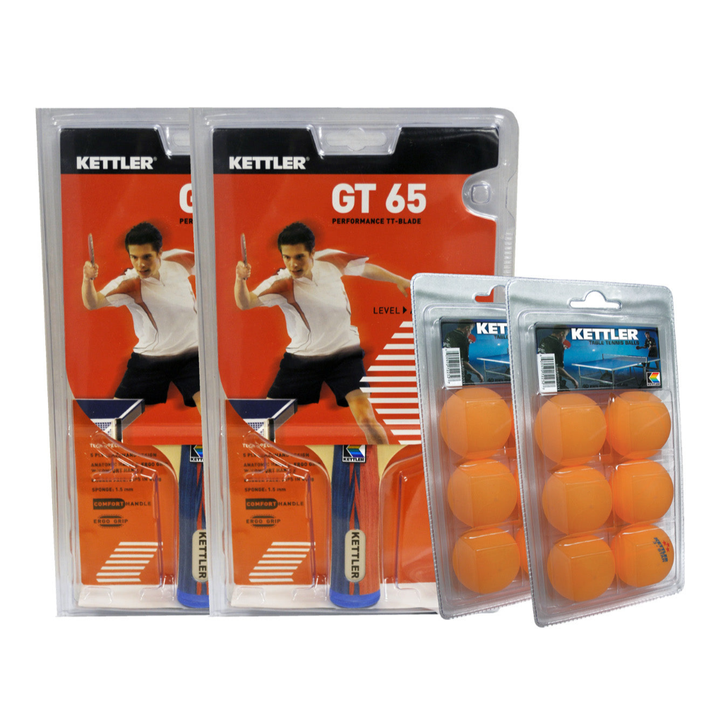 GT65 2-Player Table Tennis Racket Set by KETTLER 7212-200