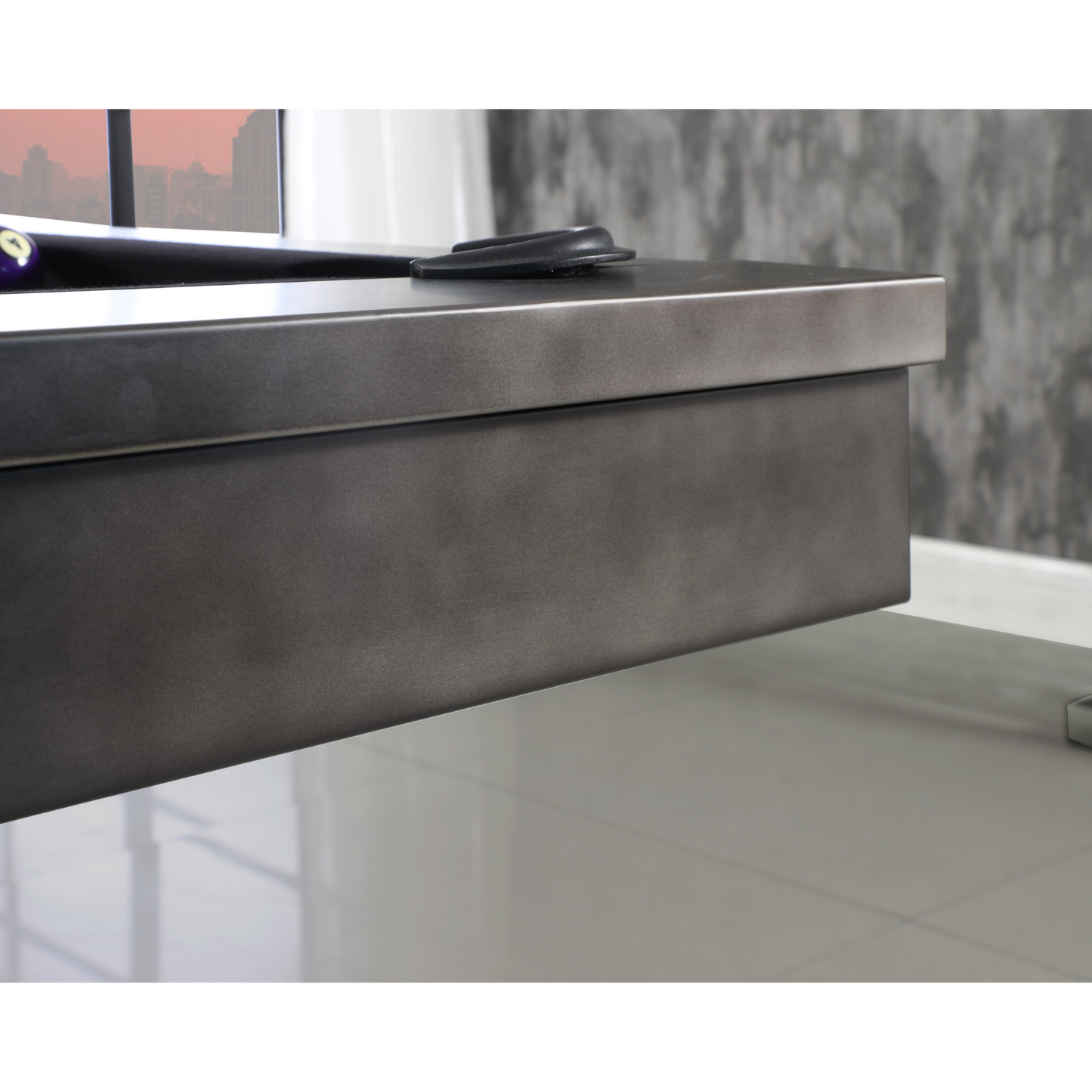 Felix 8' Pool Table Gun Metal Grey Plank & Hide 28005-GUN