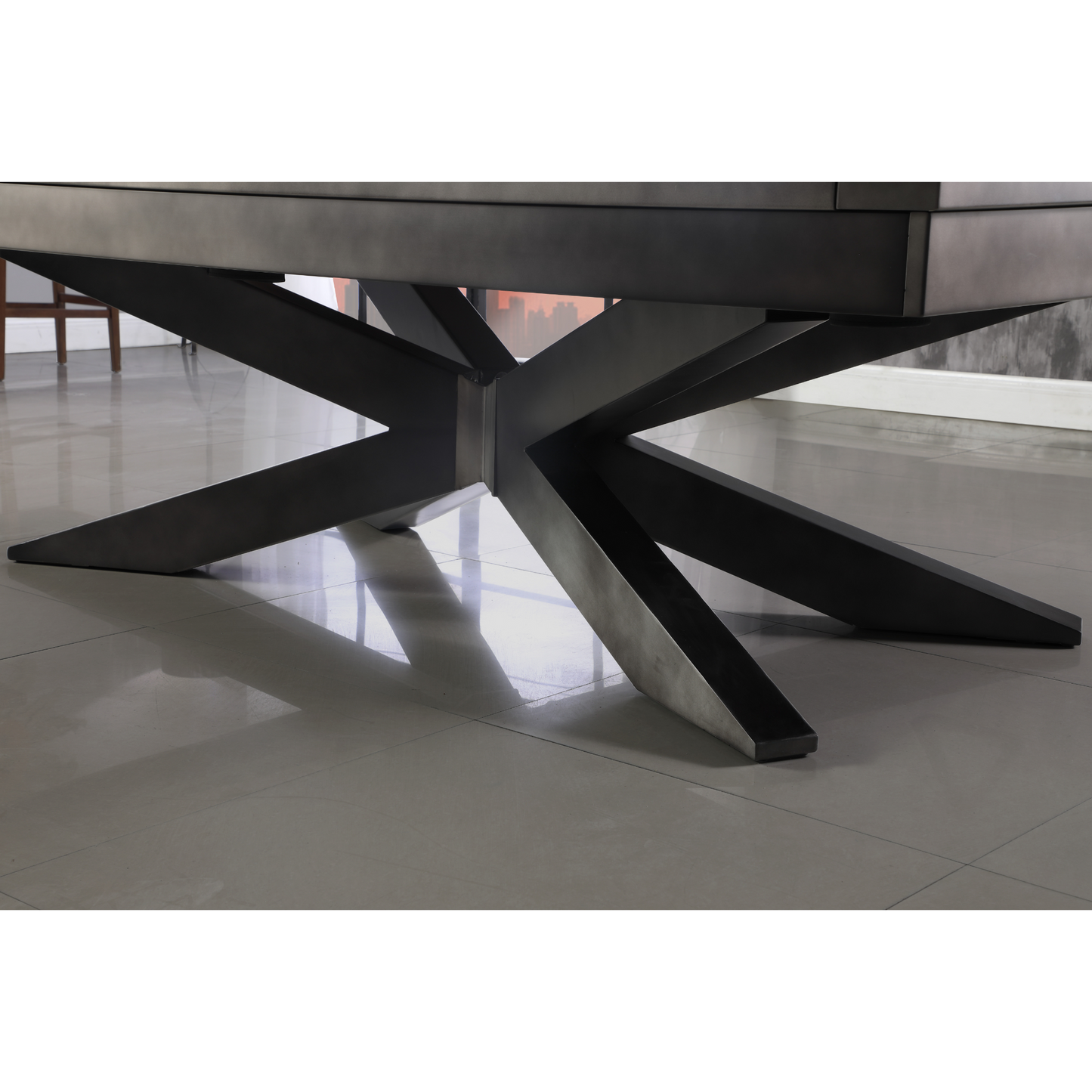 Felix 8' Pool Table Gun Metal Grey Plank & Hide 28005-GUN