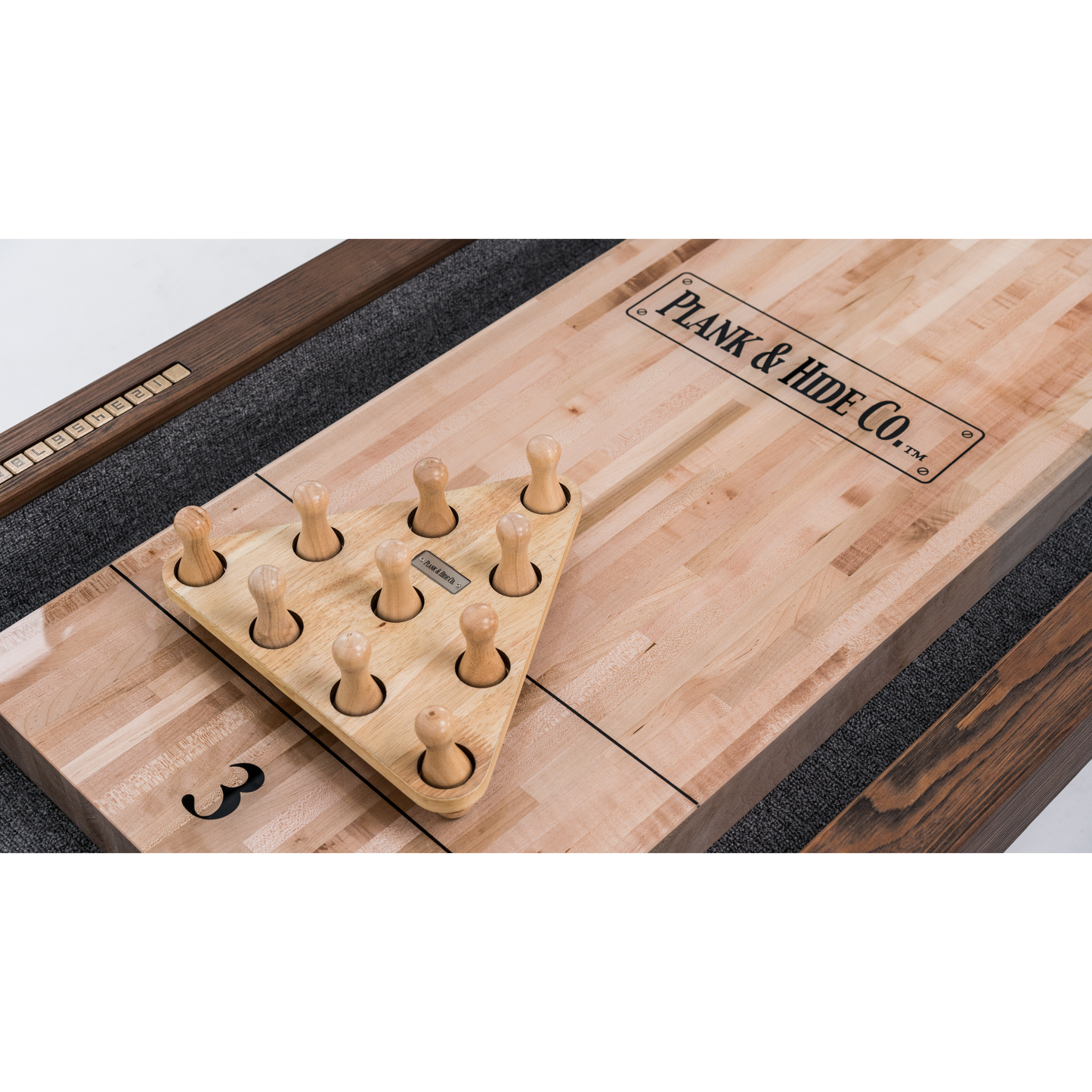 Shuffleboard Bowling Pin Set Plank & Hide 87048