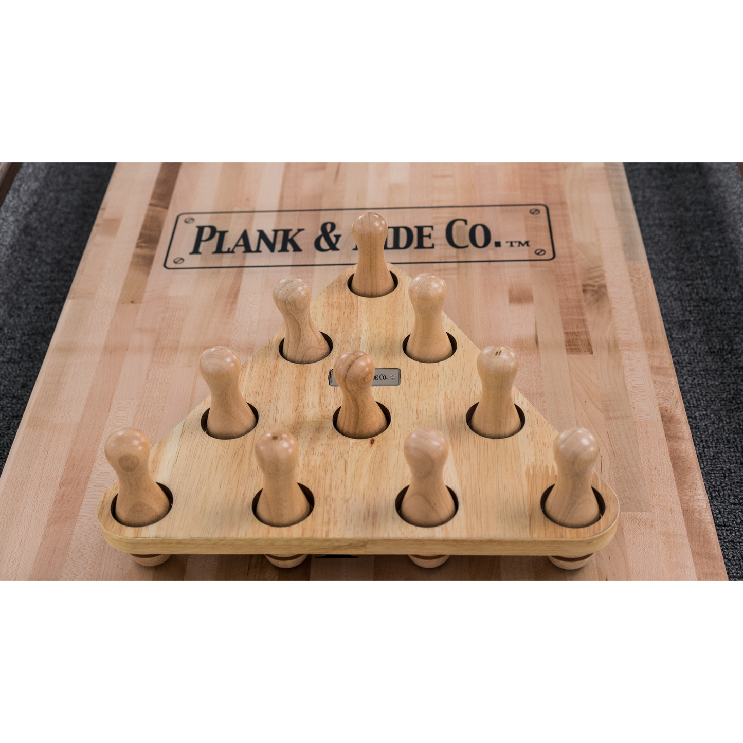 Shuffleboard Bowling Pin Set Plank & Hide 87048