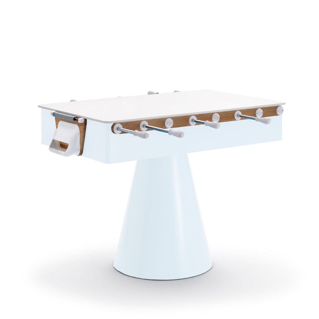 Ciclope White Foosball Table with Entertainment Top and Premium Cover by FAS 0CALWHITE-K1