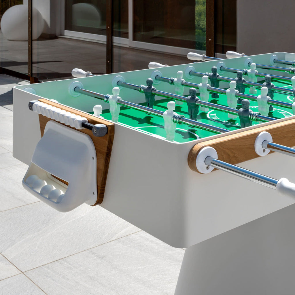 Ciclope White Foosball Table with Entertainment Top and Premium Cover by FAS 0CALWHITE-K1
