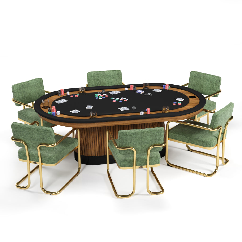 Prohibition Series 84” Texas Hold’em Poker Table RAM Game Room (PRO84TXTBL)