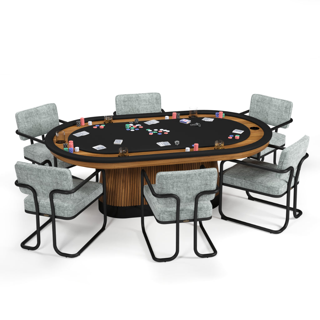 Prohibition Series 84” Texas Hold’em Poker Table RAM Game Room (PRO84TXTBL)