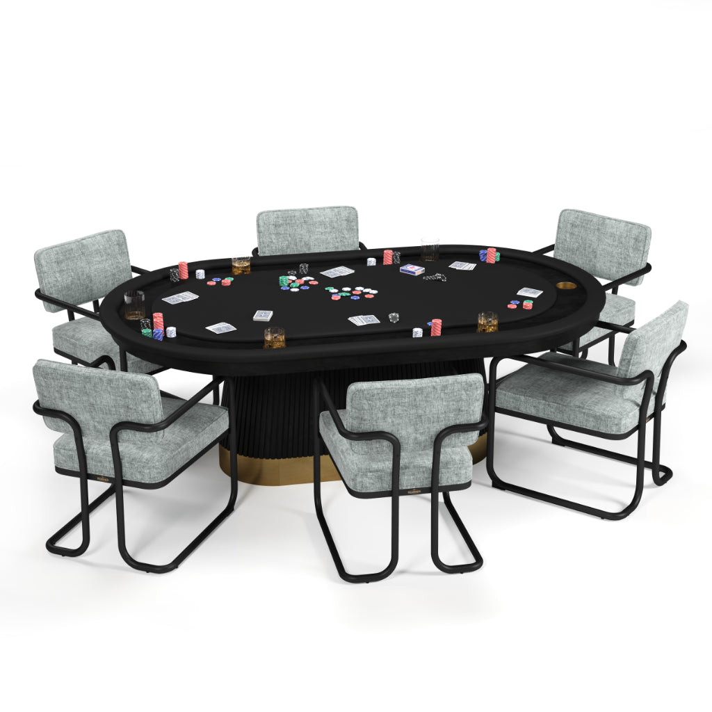 Prohibition Series 84” Texas Hold’em Poker Table RAM Game Room (PRO84TXTBL)