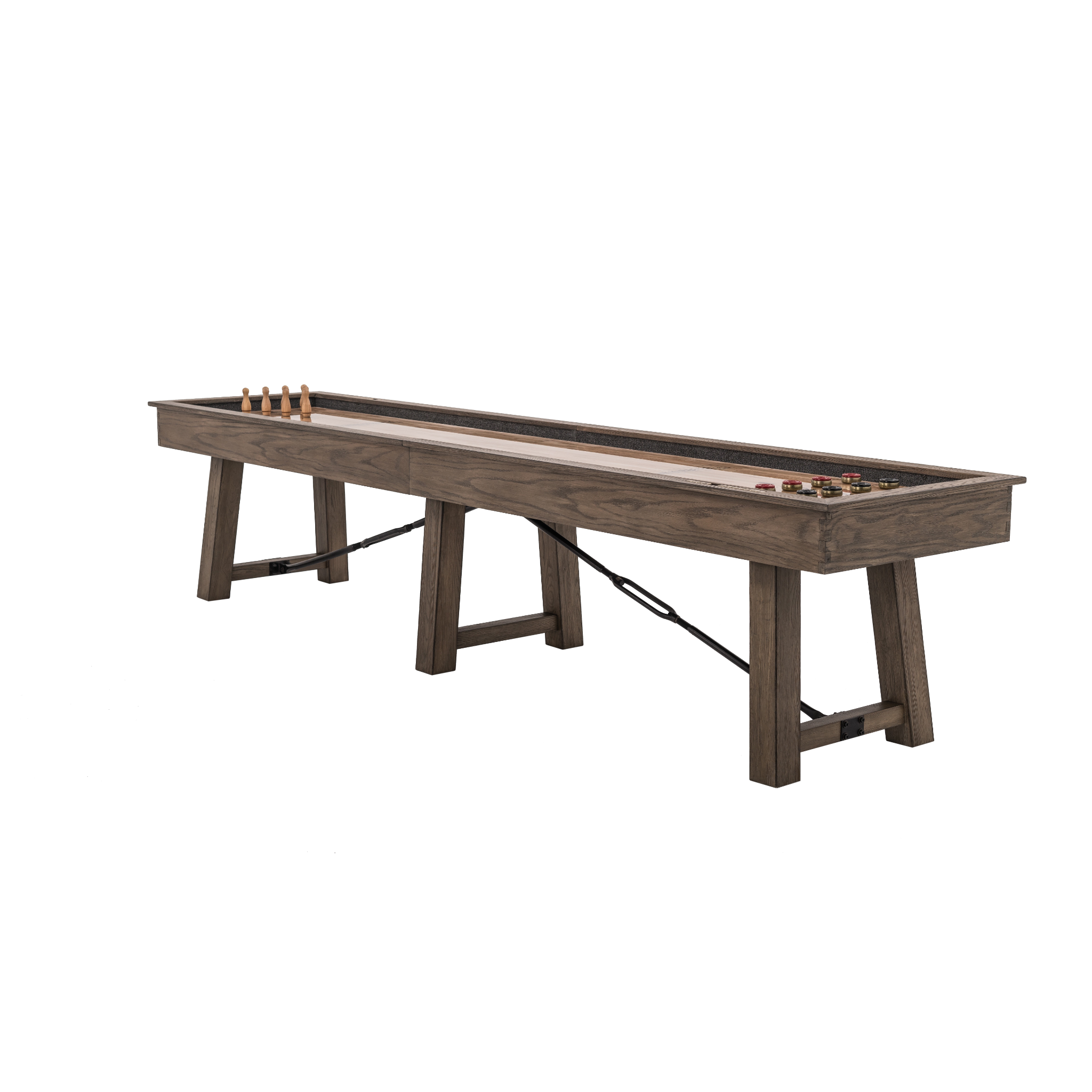 Isaac Shuffleboard Table Plank & Hide (87502)