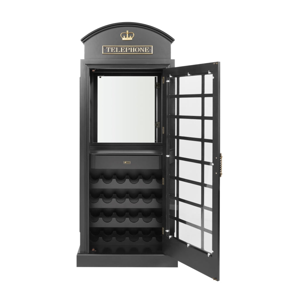 Old English Telephone Booth Bar Cabinet RAM Game Room OEBRCB
