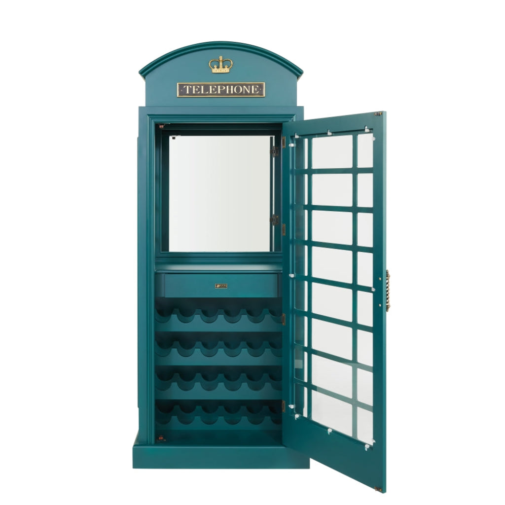 Old English Telephone Booth Bar Cabinet RAM Game Room OEBRCB