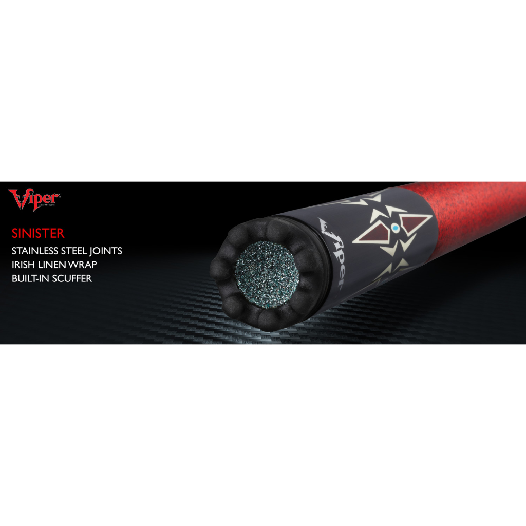 Sinister Red Diamonds Billiard/Pool Cue Stick by Viper 50-1351
