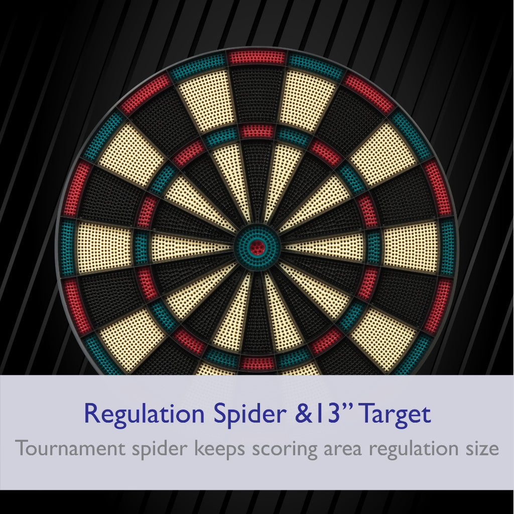 727 Electronic Dartboard, 13.5" Compact Target by Fat Cat 42-1010