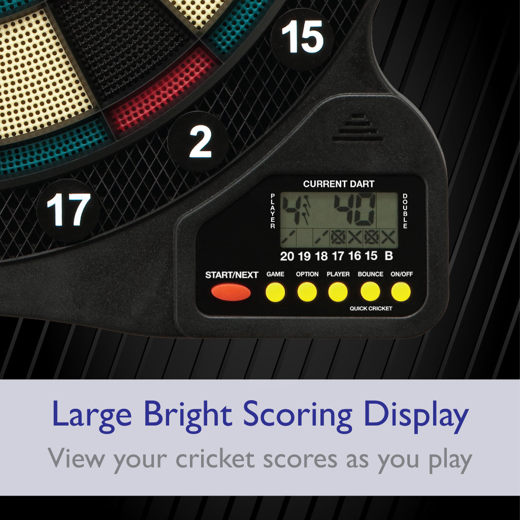 727 Electronic Dartboard, 13.5" Compact Target by Fat Cat 42-1010