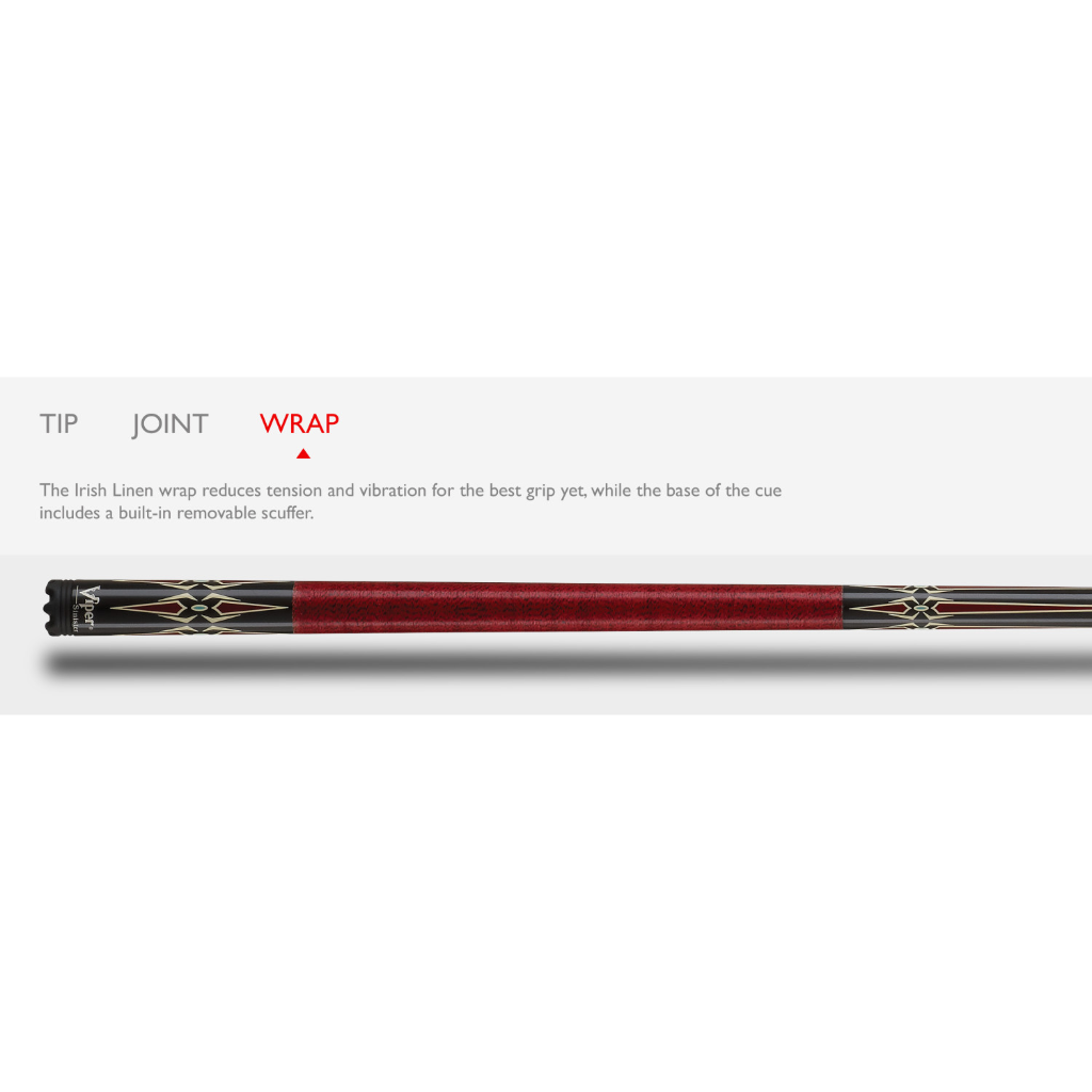 Sinister Red Diamonds Billiard/Pool Cue Stick by Viper 50-1351