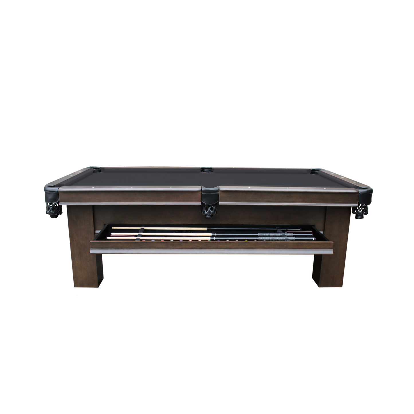 Elias 8' Pool Table with Drawer Plank & Hide (87009-GRG)