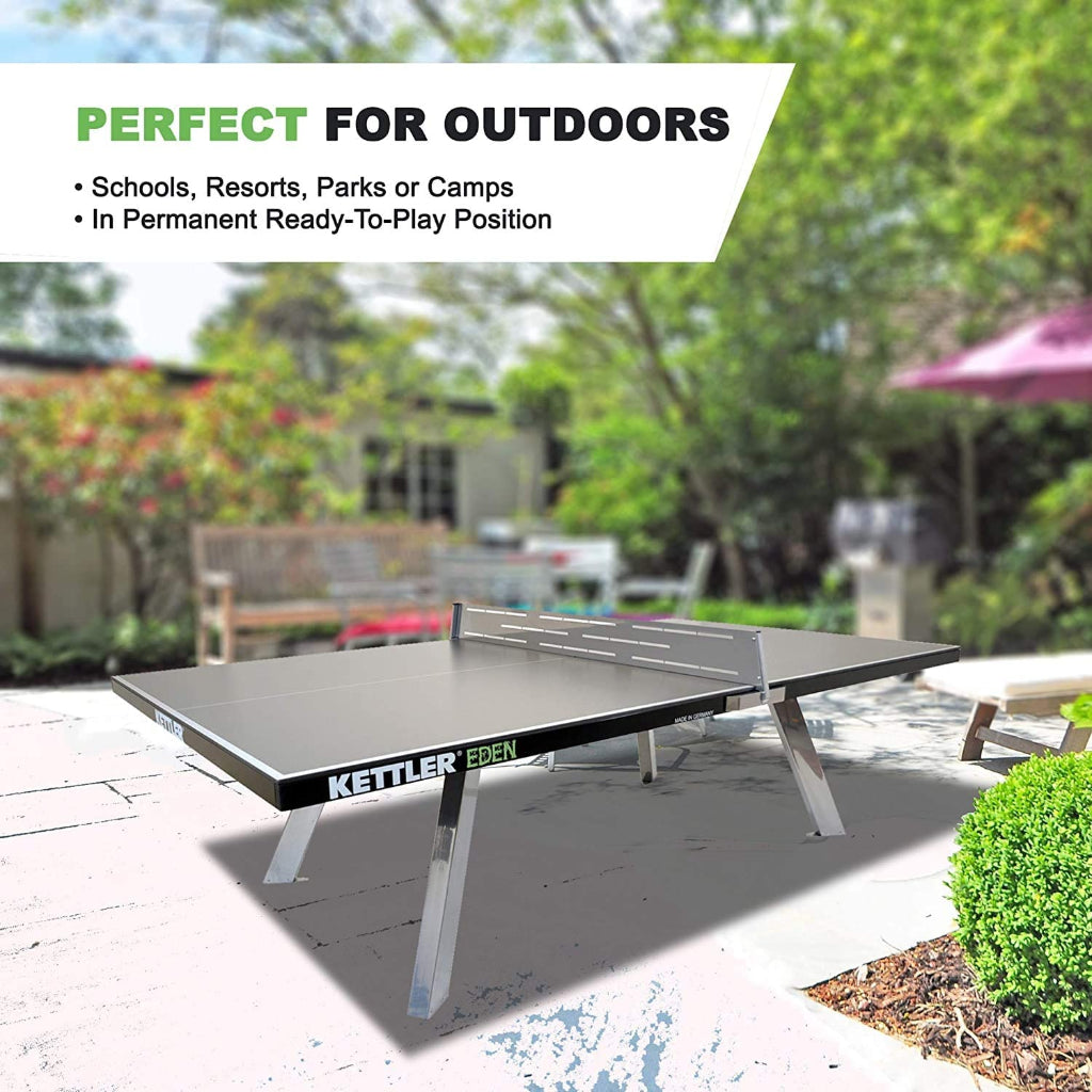 kettler 10 outdoor Eden Outdoor Stationary Table Tennis Table KETTLER (7179) – DreamHome GAMEROOMS