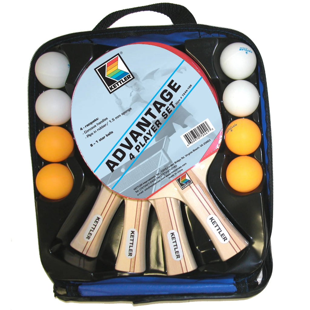 4-Player Advantage Table Tennis Accessory Set from KETTLER (7244-100)