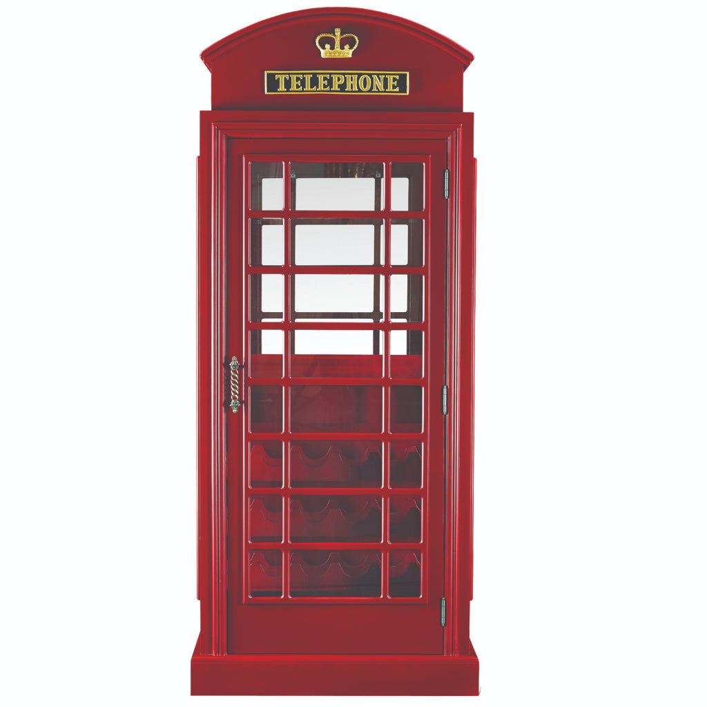 Old English Telephone Booth Bar Cabinet RAM Game Room OEBRCB