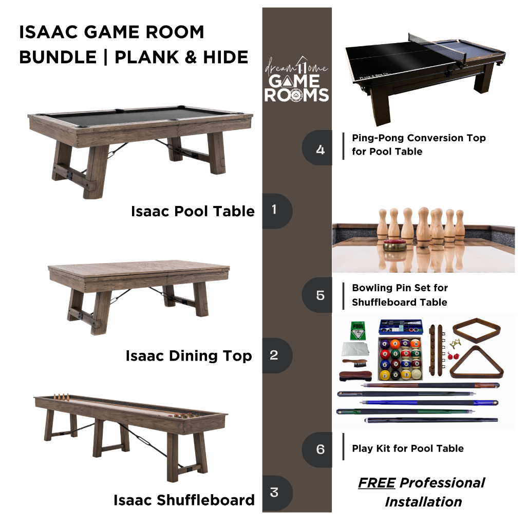 Isaac Game Room Bundle Plank and Hide DHGR-87-005-013-502