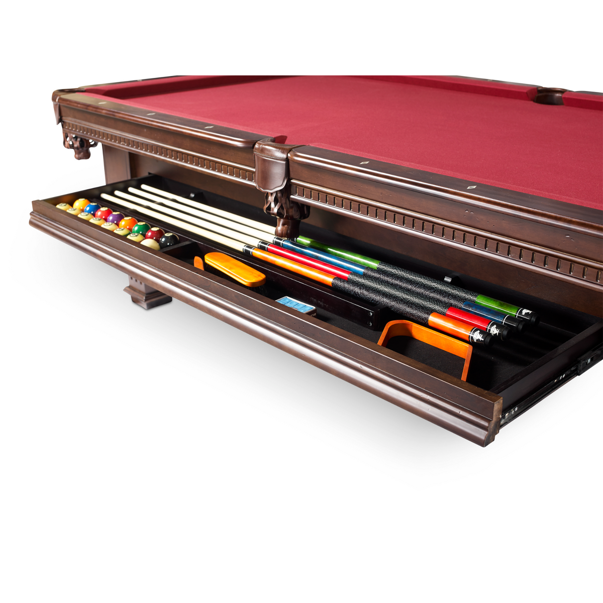Pool Table Trough Talbot 8' Pool Table with Drawer Plank & Hide (87010-MOC) – DreamHome ...