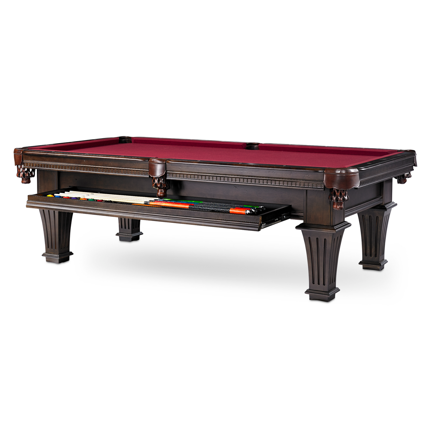 Talbot 8' Pool Table with Drawer Plank & Hide (87010-MOC)