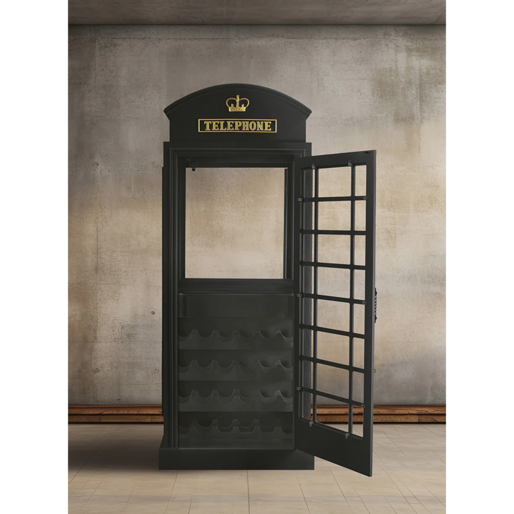 Old English Telephone Booth Bar Cabinet RAM Game Room OEBRCB