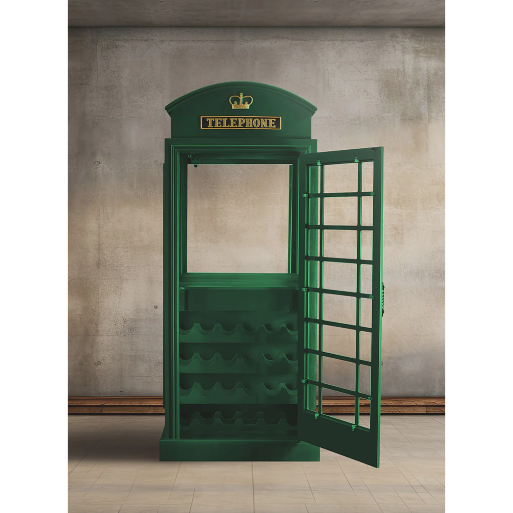 Old English Telephone Booth Bar Cabinet RAM Game Room OEBRCB