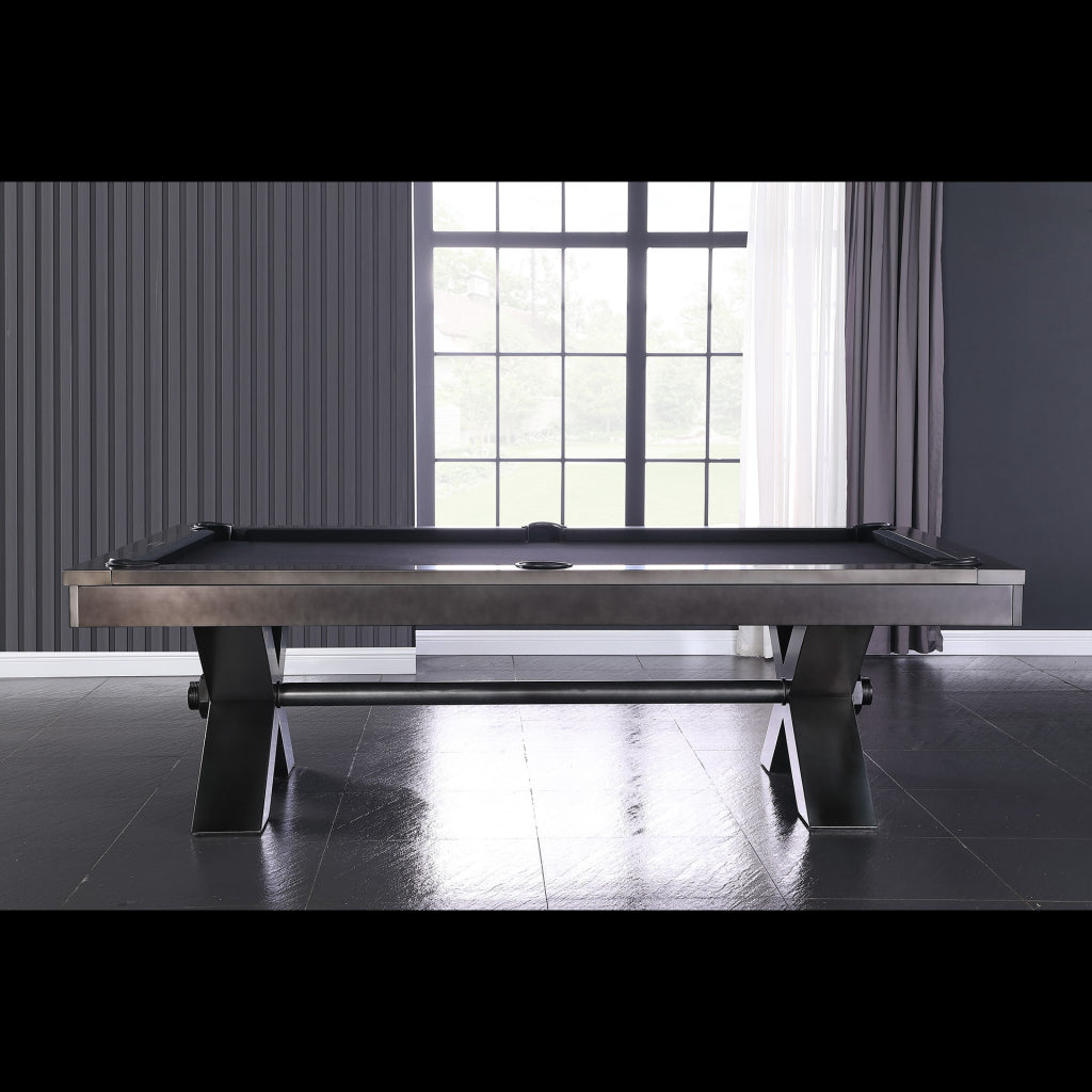 Vox Steel Pool Table Gun Metal Grey Plank & Hide 28000-GUN-VOX