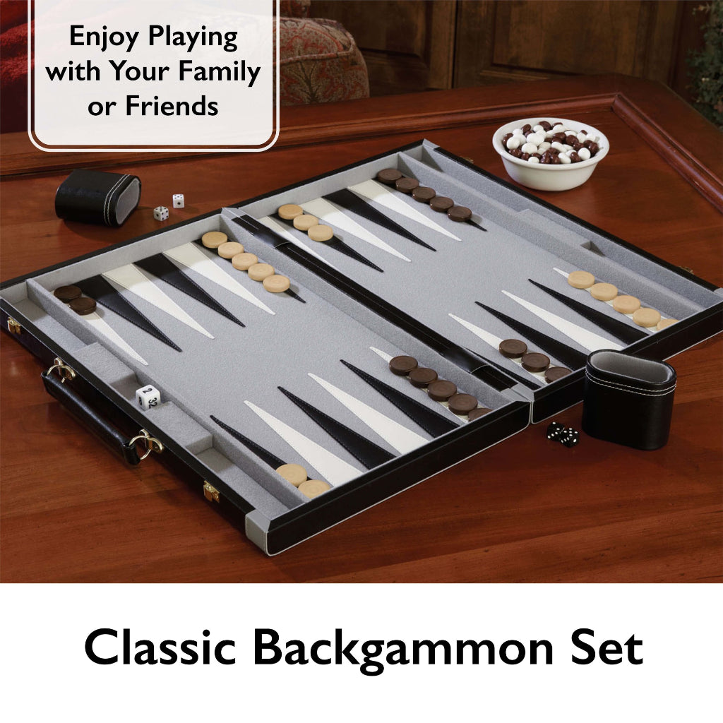 Pennsylvania Ave 18" Backgammon Portable Set by Mainstreet Classics 55-0709