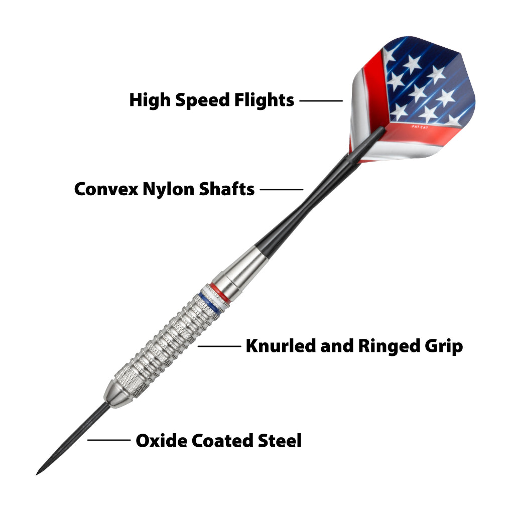 Support Our Troops Steel Tip Dart Set 23 Grams by Fat Cat 22-2075-23