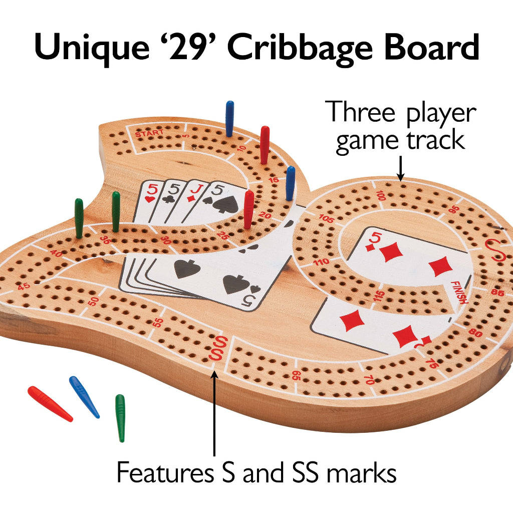 Wooden "29" Cribbage Board by Mainstreet Classics 55-0104