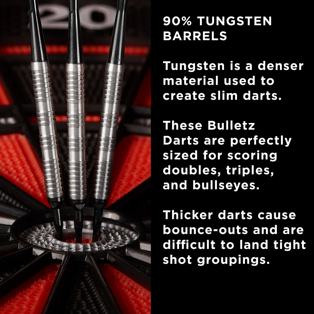 Bulletz 90% Tungsten Soft Tip Darts 18 Grams by Fat Cat 26-4410