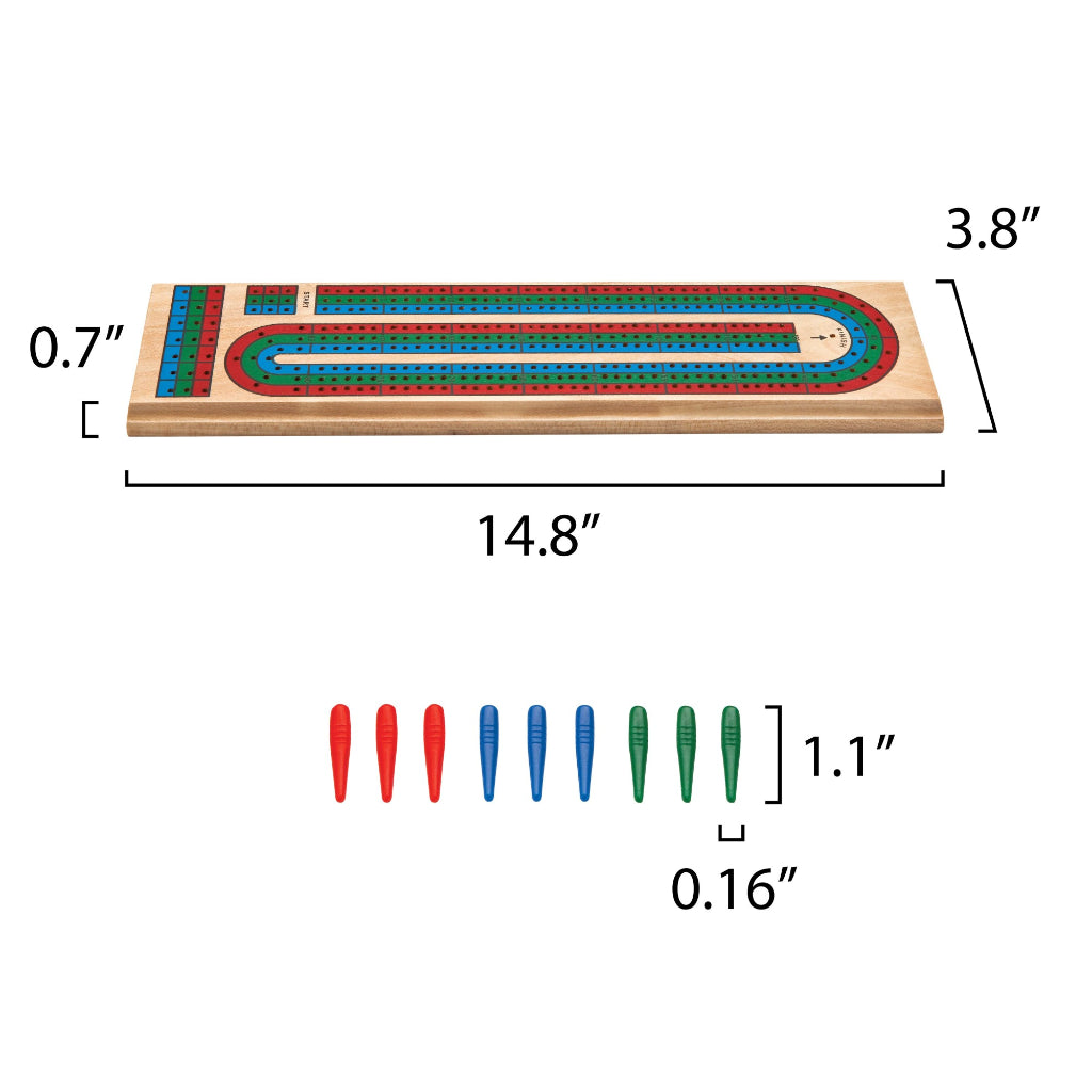 Wooden Barony Cribbage Board by Mainstreet Classics 55-0106