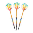 Rainbow 90% Tungsten Soft Tip Darts Multi Color Titanium Coating Shark Fin Barrel by Elkadart 21-3153-16