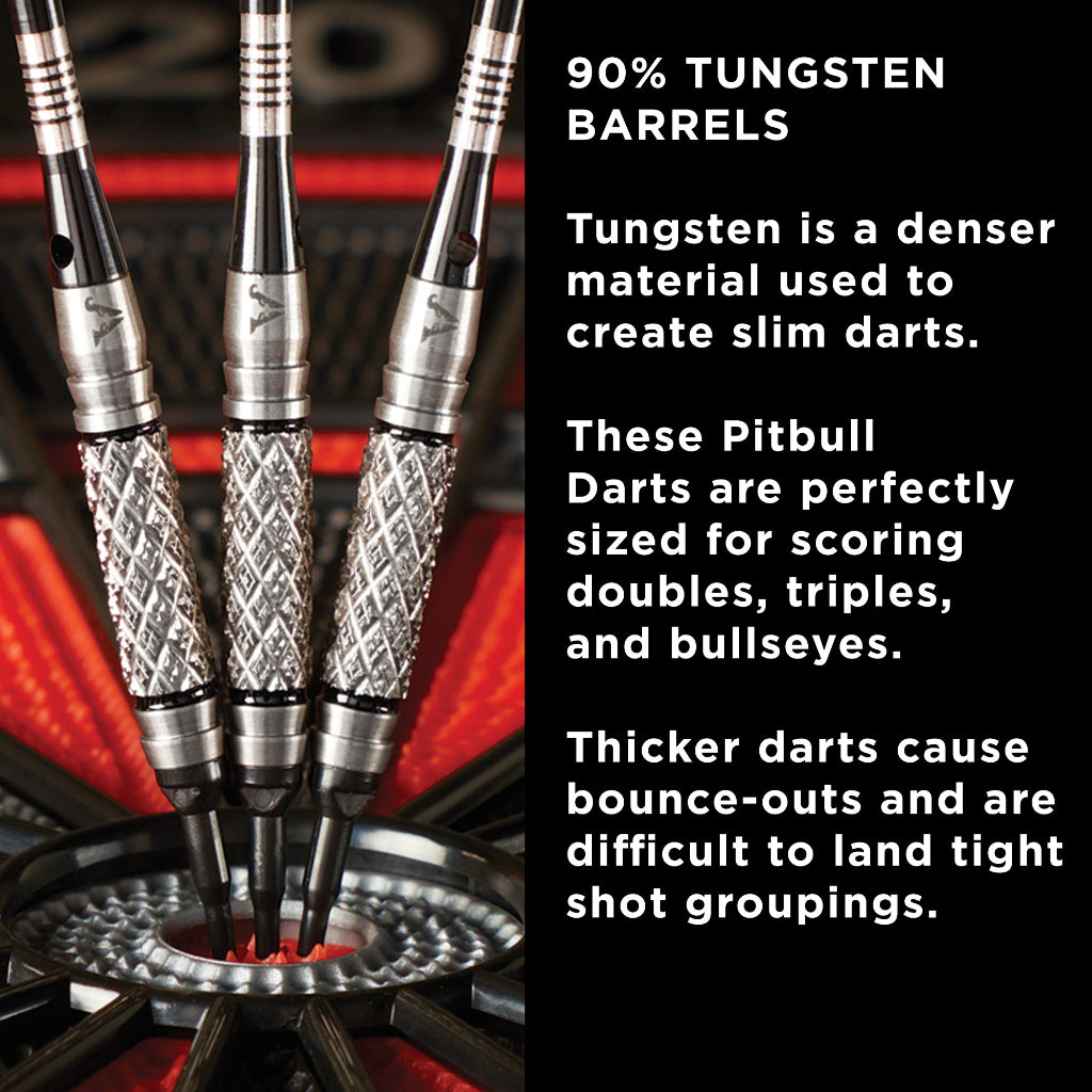 Pitbull 90% Tungsten Soft Tip Darts Diamond Cut and Shark Fin Barrel 18 Grams by Viper 21-2005-18