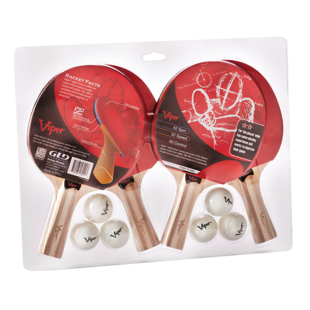 Two Star Tennis Table Racket and Ball Set by Viper 70-2000