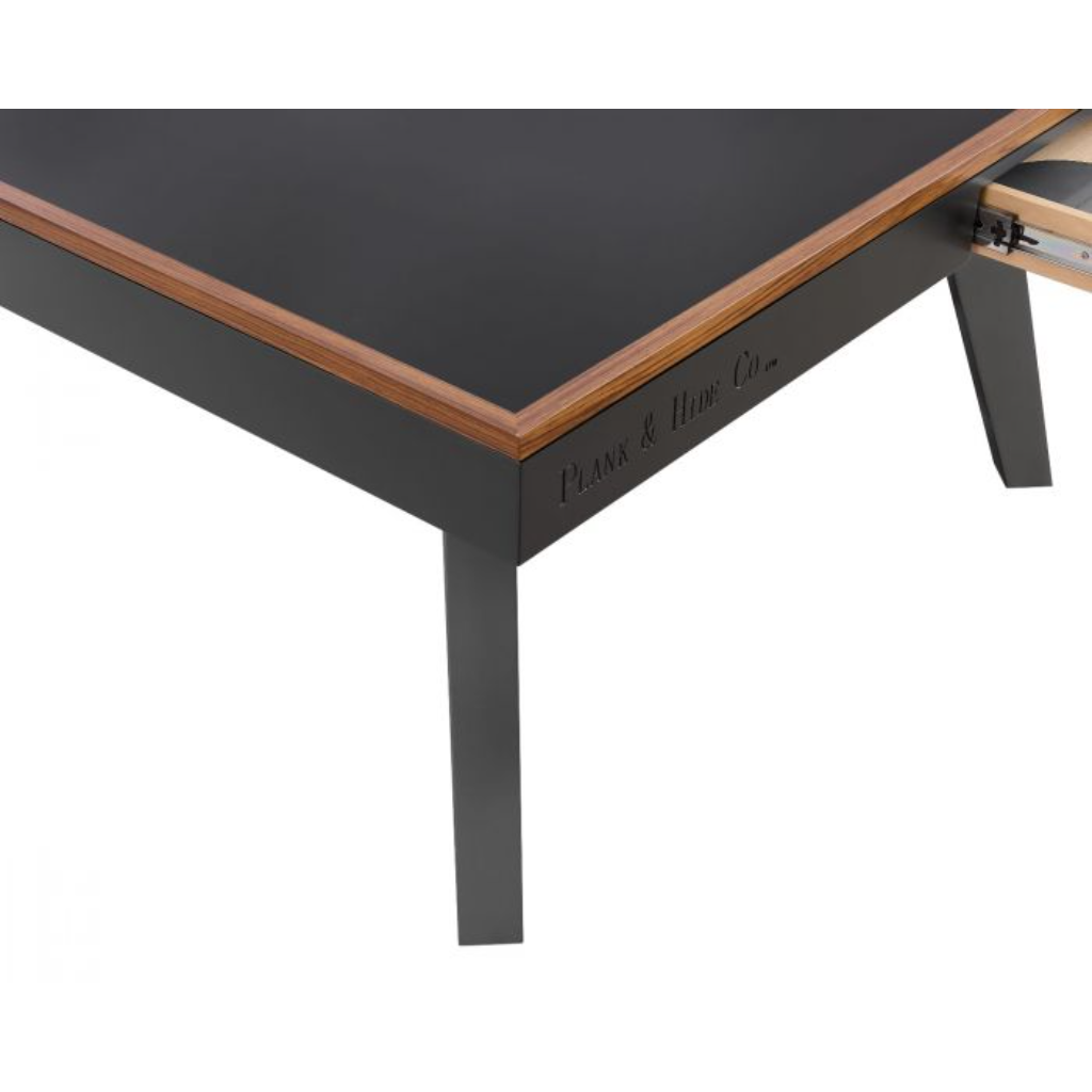 Harper in Black Ping Pong Table with Drawers Plank & Hide 87003-BLA-TUM