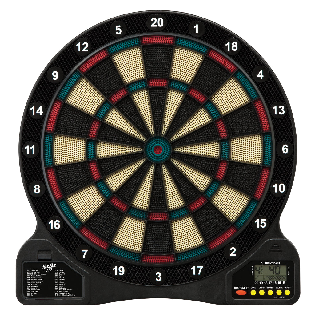 727 Electronic Dartboard, 13.5" Compact Target by Fat Cat 42-1010