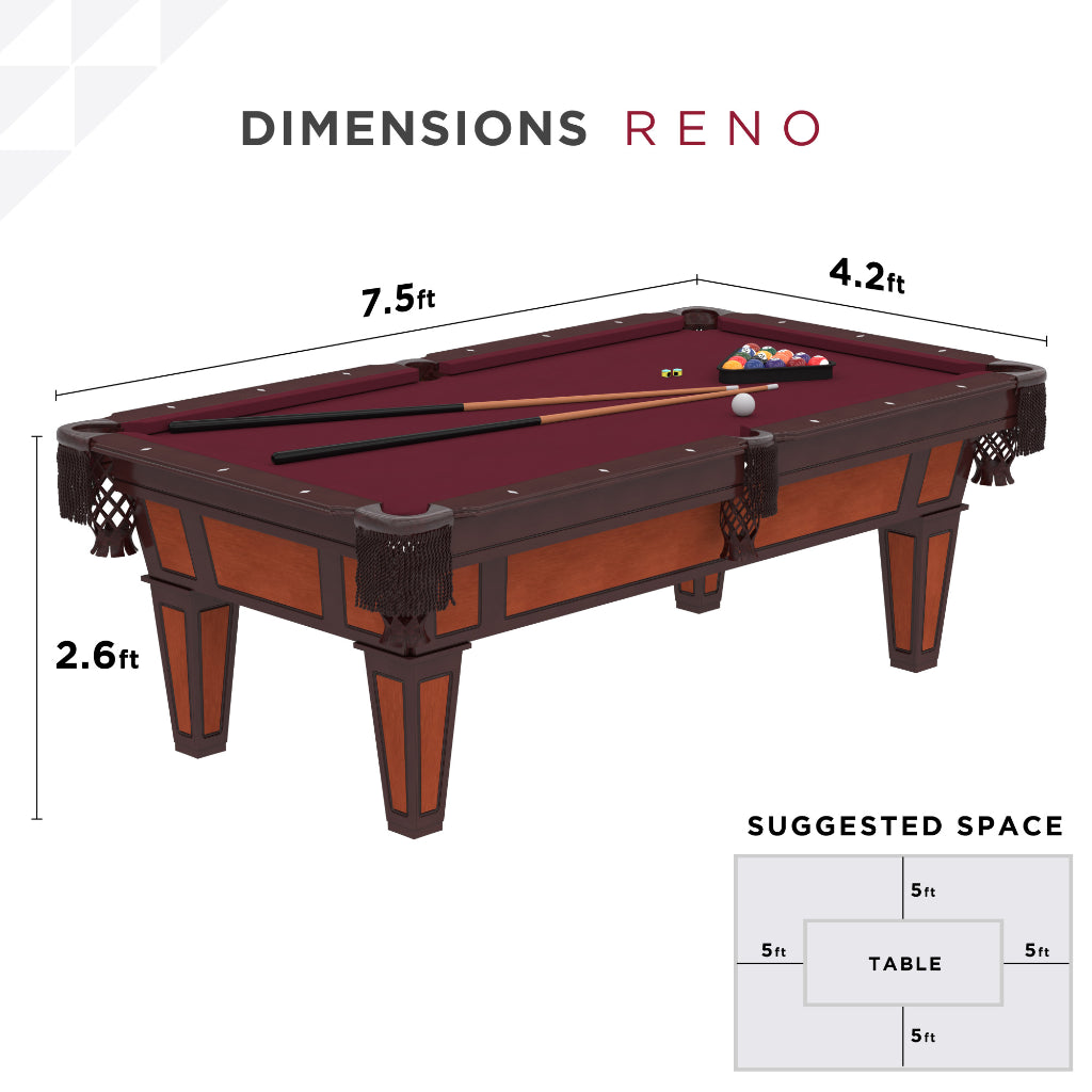 Reno 7.5' Billiard Table by Fat Cat 64-0126