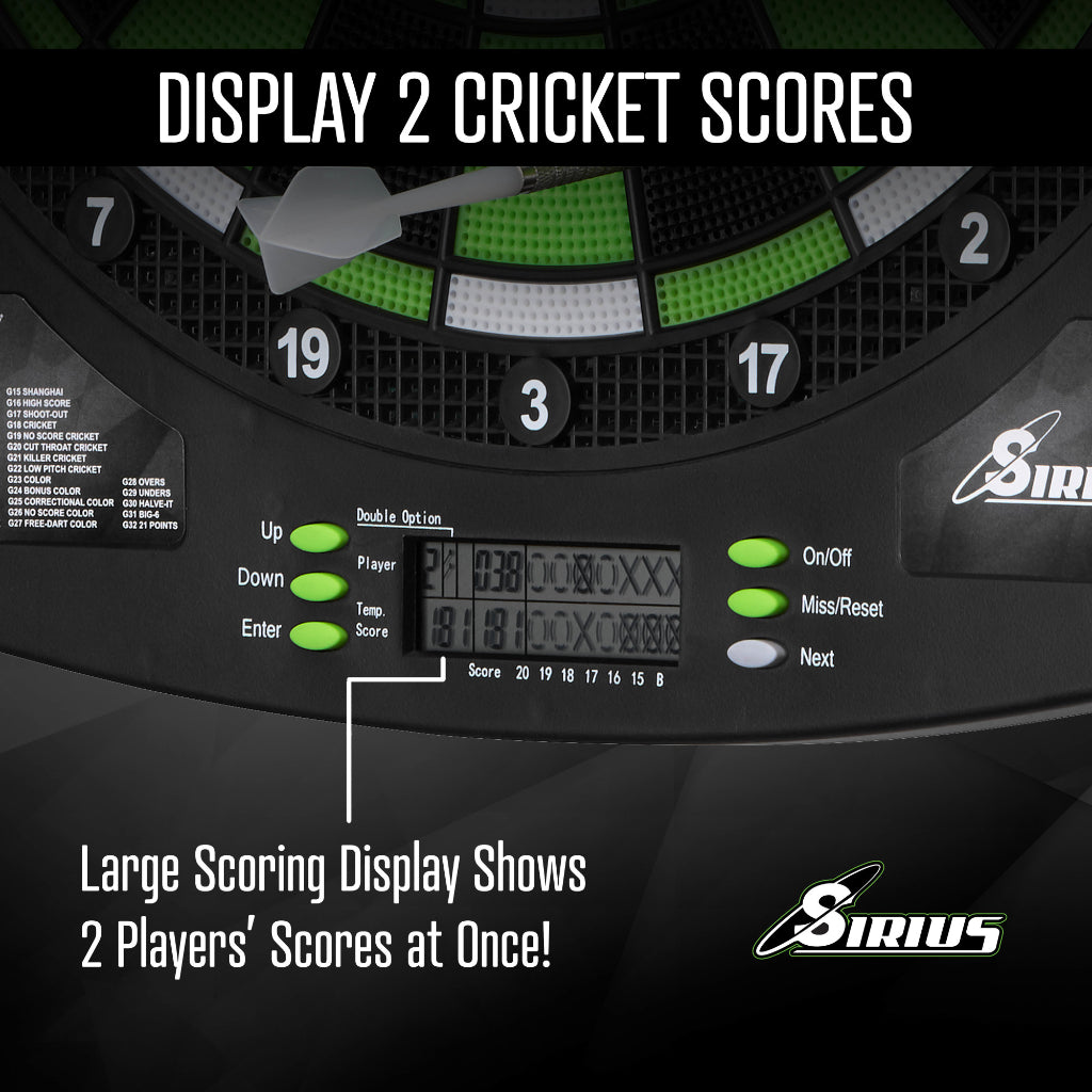 Sirius Electronic Dartboard, 13.5" Compact Target by Fat Cat 42-1038