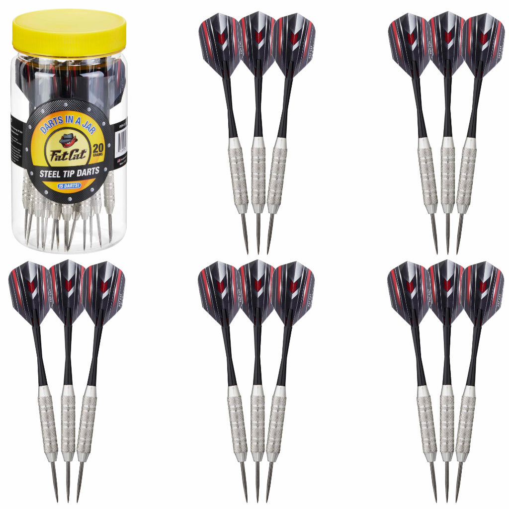 Darts in a Jar Steel Tip 20 Grams by Fat Cat 26-7022