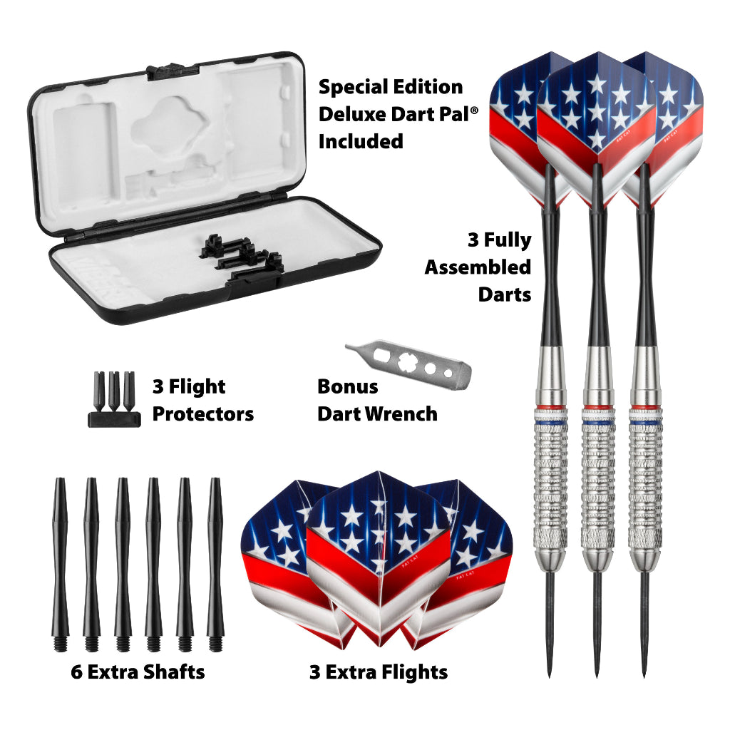 Support Our Troops Steel Tip Dart Set 23 Grams by Fat Cat 22-2075-23