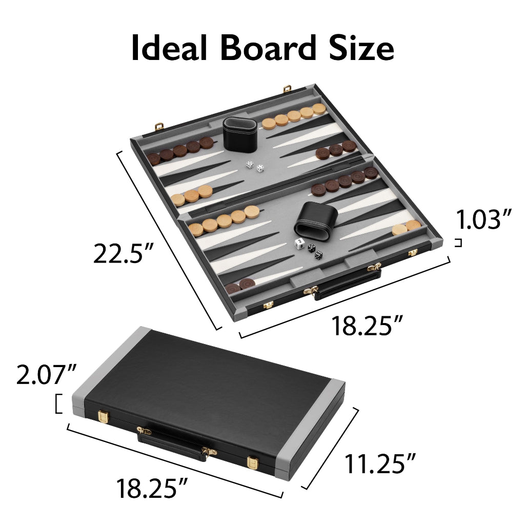 Pennsylvania Ave 18" Backgammon Portable Set by Mainstreet Classics 55-0709