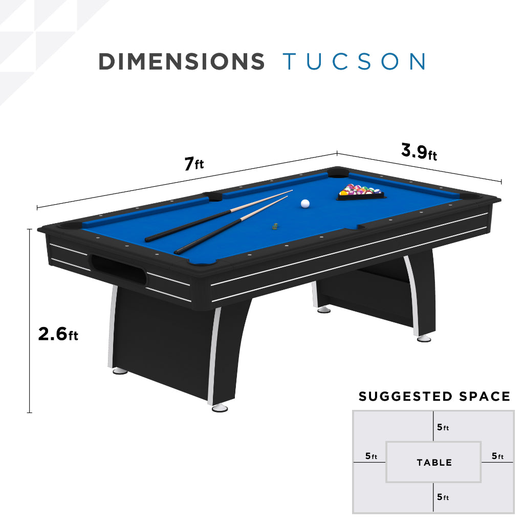 Tucson 7' Pool Table with Ball Return by Fat Cat 64-0146