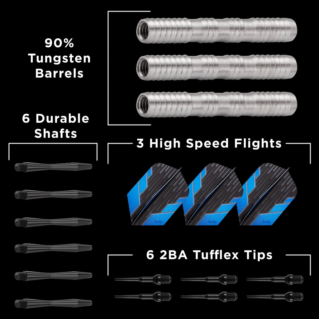 Bulletz 90% Tungsten Soft Tip Darts 18 Grams by Fat Cat 26-4410