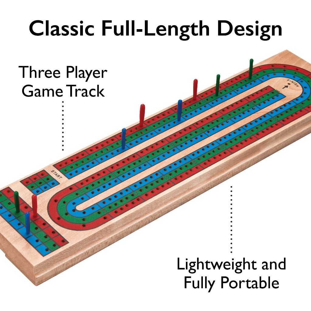 Wooden Barony Cribbage Board by Mainstreet Classics 55-0106