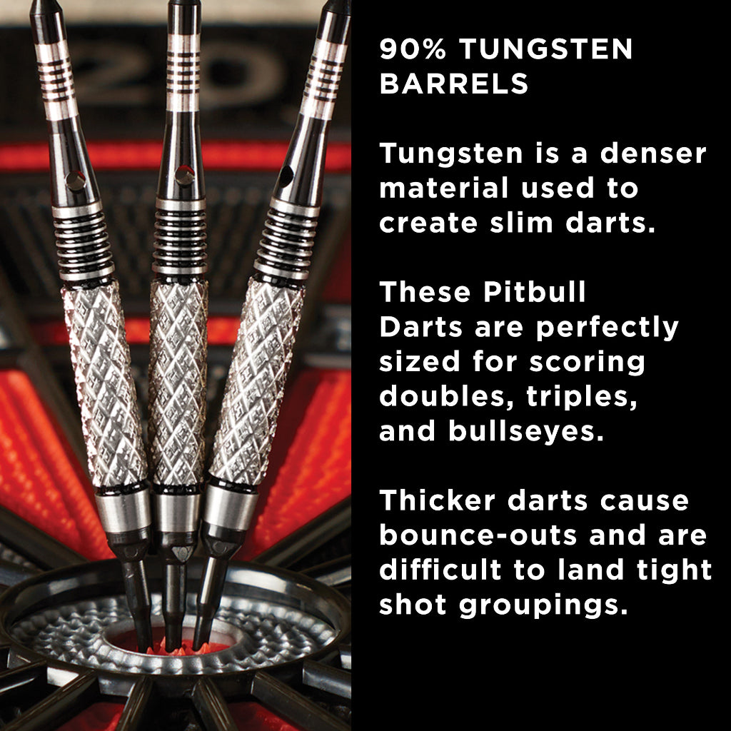 Pitbull 90% Tungsten Soft Tip Darts Diamond Cut Barrel 18 Grams by Viper 21-2003-18